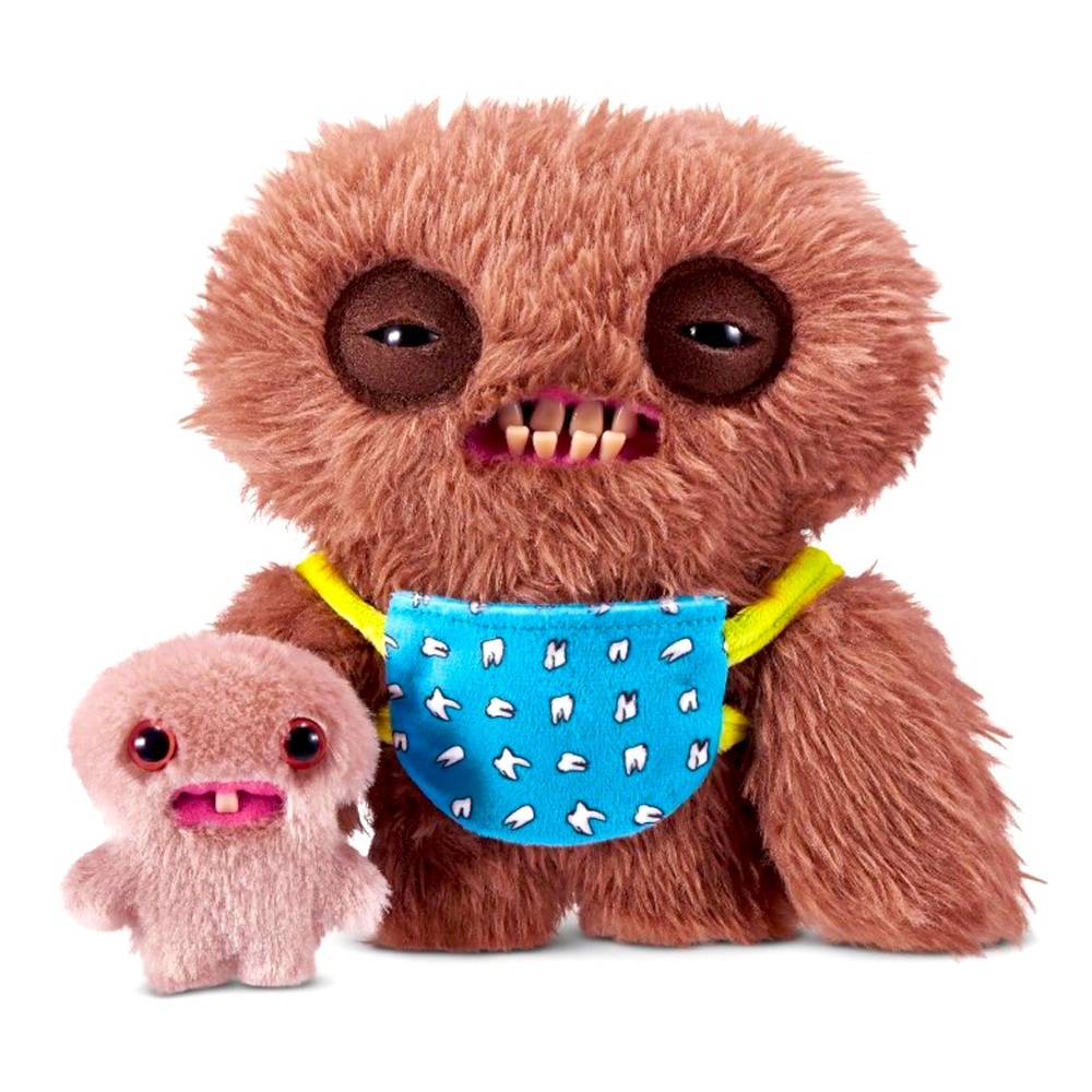 Fuggler Funny Ugly Monster Long Pile Mini Rascals 9” Brown Squidge - NEW - Picture 1 of 12